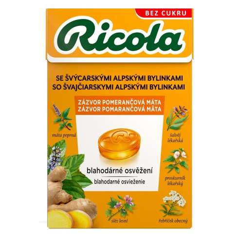 RICOLA ИМБИРНО-АПЕЛЬСИНОВЫЙ МАТЕ БЕЗ САХАРА 40Г